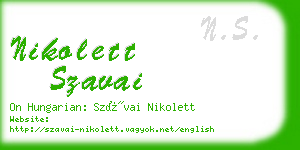 nikolett szavai business card